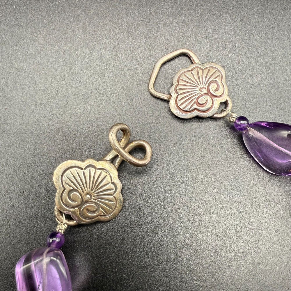 Stephen Dweck Signed‎ Ametrine Nugget Necklace | Sterling Silver Clasp | Artisan - Picture 4 of 12